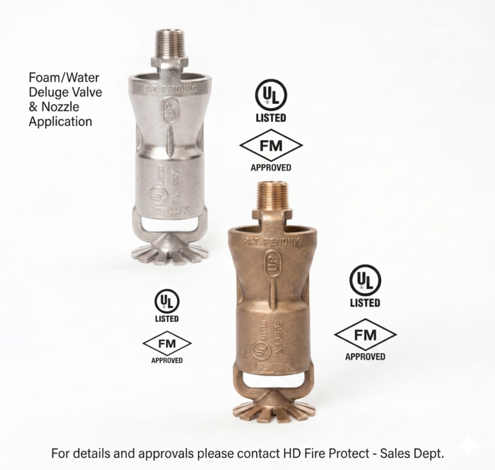 Foam Water Sprinkler Model FI and H UL Listed