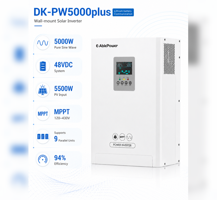 E-Able Power DK-PW5000plus Solar Inverter 5000W 48V PLUS+ Parallel 9 Units - Image 2