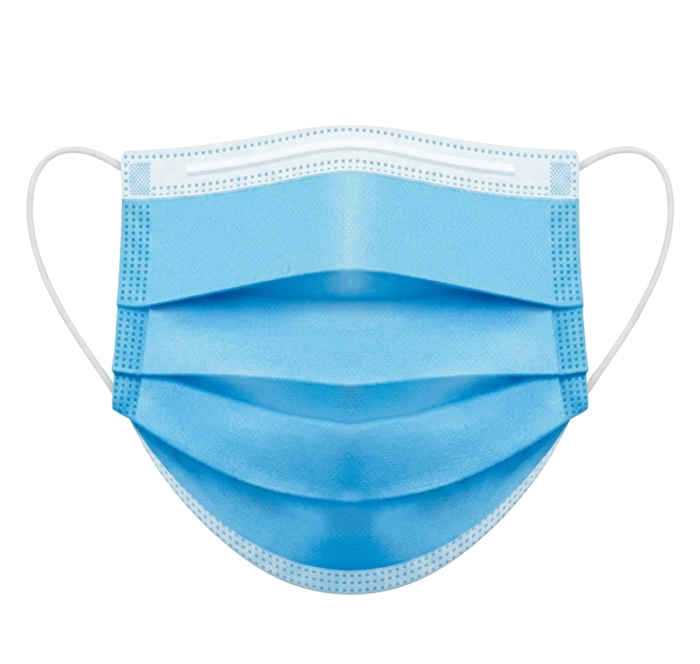 3 Ply Disposable Face Mask with Adjustable Nose Pin - 100 Pack