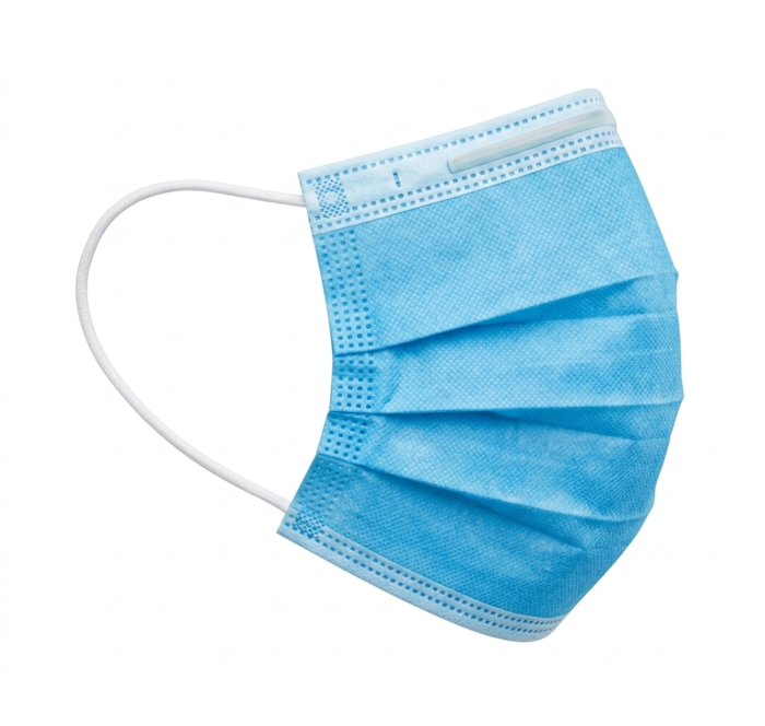 3 Ply Disposable Face Mask with Adjustable Nose Pin - 100 Pack - Image 2
