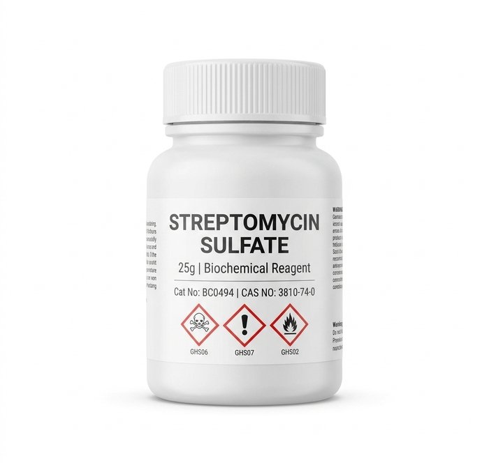 Streptomycin Sulfate 25g CAS 3810-74-0 Laboratory Grade